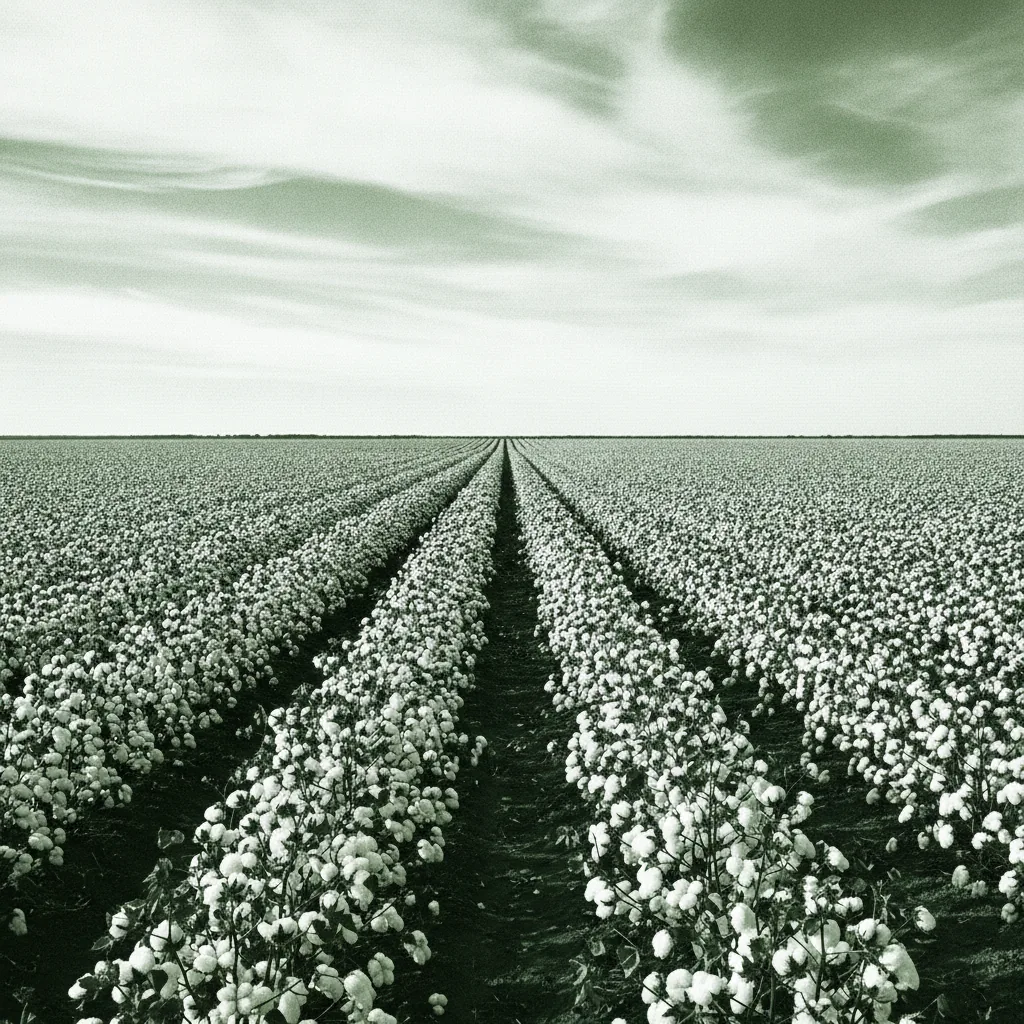Australian cotton field ready for harvest